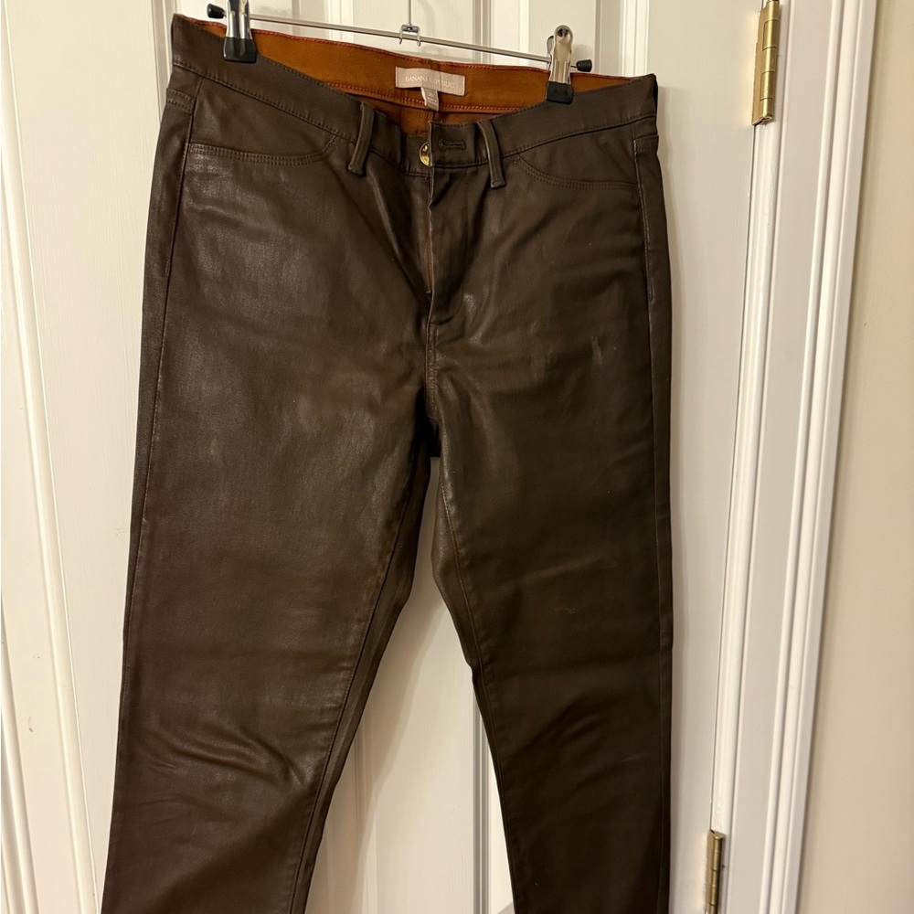 Banana republic coated pants size 4
